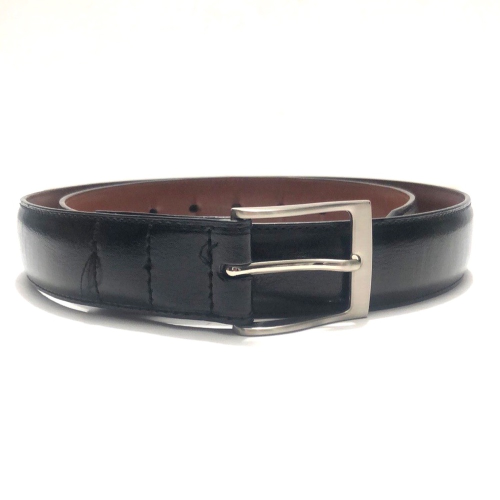Perry Ellis Black Bonded Leather Belt size 32